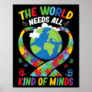 Poster O mundo precisa de todos os tipos de neurodiversid