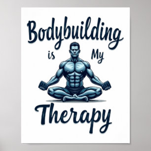 Poster O Musculismo É Minha Terapia Desenho de Músculo Me