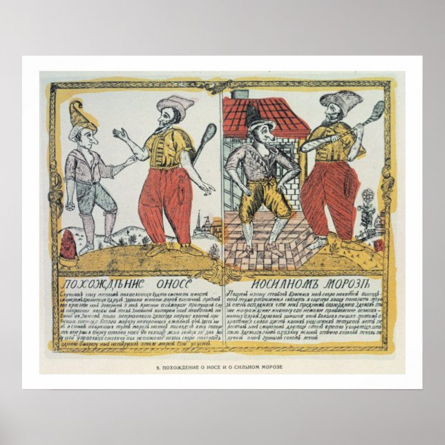 Pôster O Nariz e o Frost, Russo, final do século XVIII (Frente)
