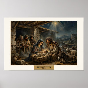 Poster O Nascimento — Estilo Da Vinci