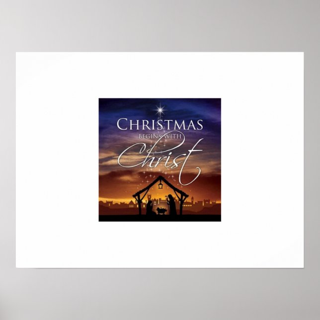 Poster O Natal começa com o Cristo (Frente)