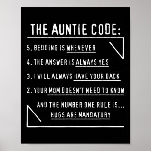 Poster O Natal Do Código Da Tia Presente De Niece Nephe