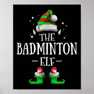 Poster O Natal do Grupo Familiar de Elfos de Badminton