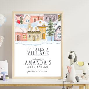 Poster O Natal do inverno leva um Chá de fraldas na vila