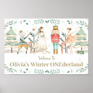 Poster O Natal do Quebra-Nozes Fundo de Aniversário de Bo