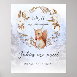 Poster O Natal é frio fora do Chá de fraldas Pos