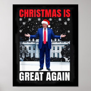 Poster O Natal é Ótimo de Novo Engraçado Donald Trump Nat