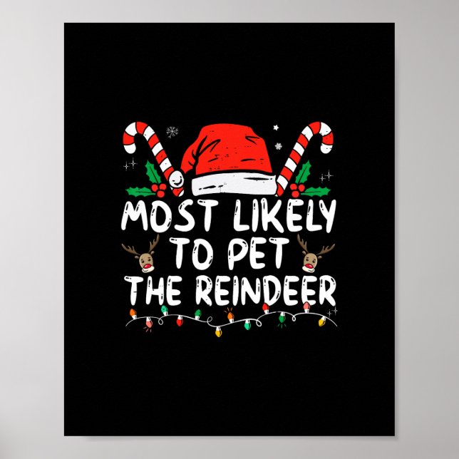 Poster o natal engraçado é muito provável que a rena seja (Frente)