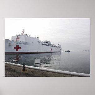Poster O navio de hospital militar do comando do Sealift