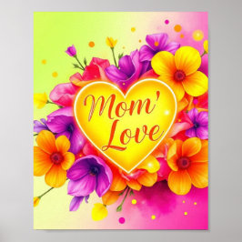 Poster O Neon Love Burst da Mãe