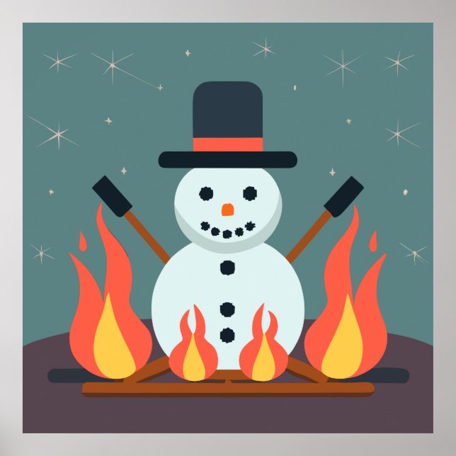 Poster O Neve no acampamento (Frente)