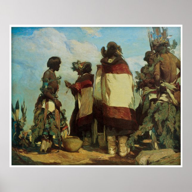 Pôster O Niman Kachinas Carl Oscar Borg 1926 (Frente)