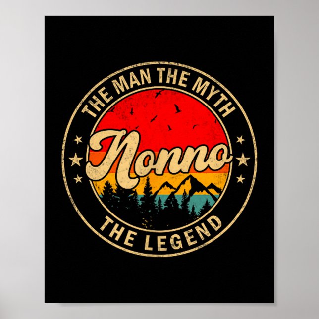 Poster O Nonno Mito Lenda Vintage Retro (Frente)