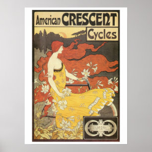 Pôster O nouveau da arte do vintage Bicycles o anúncio