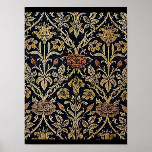 Poster O nouveau da arte, teste padrão da época do Bell