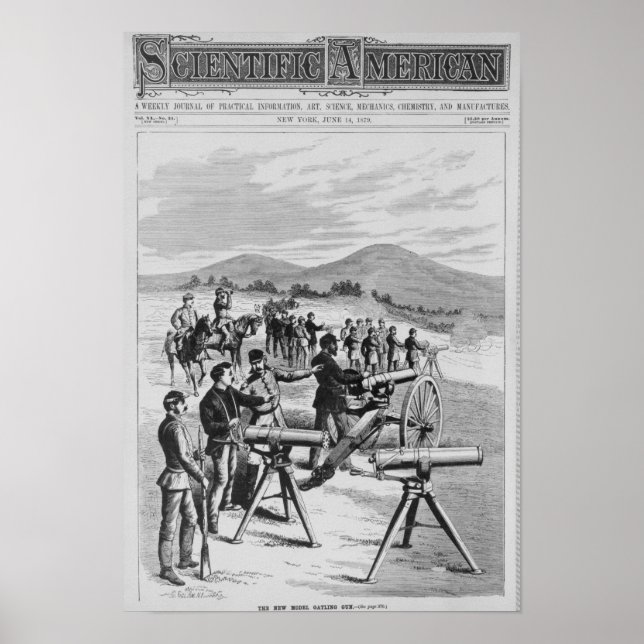 Pôster O novo modelo Gatling Gun (Frente)