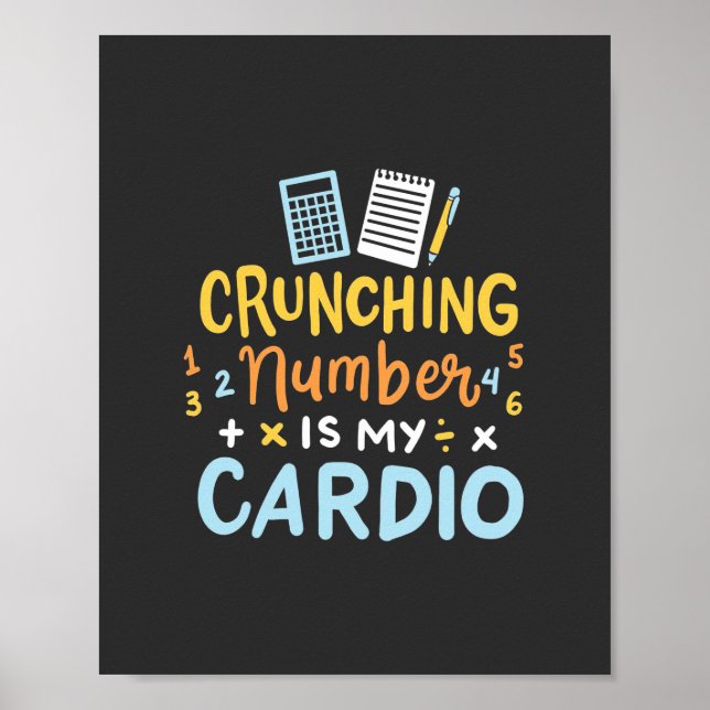 Poster O Número De Chamada Contabilista É Meu Cardio (Frente)