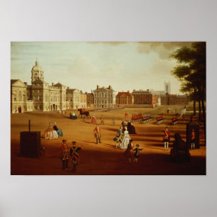 Pôster O ò Footguards na parada em guardas de cavalo