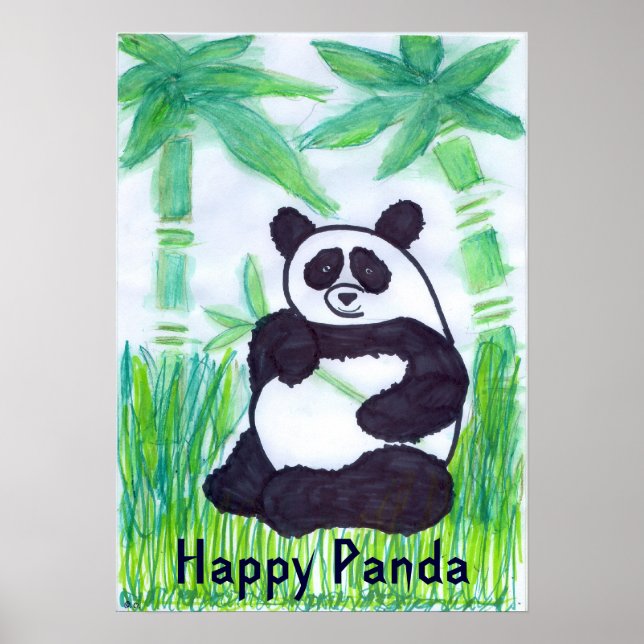 Pôster O.O. Happy Panda 16x23 (Frente)