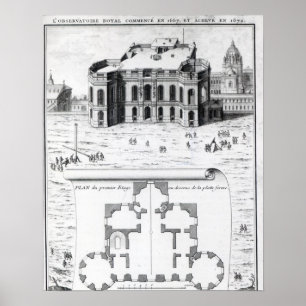 Poster O obervatório real em Paris, 1741