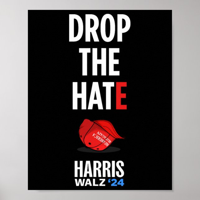Poster O ódio - No Maga Hat Vote Kamala Harris Tim Walz (Frente)