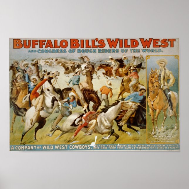 Poster O Oeste Selvagem de Buffalo Bill (Frente)
