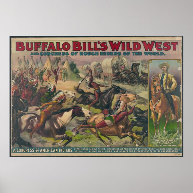 Poster O Oeste Selvagem de Buffalo Bill (Frente)