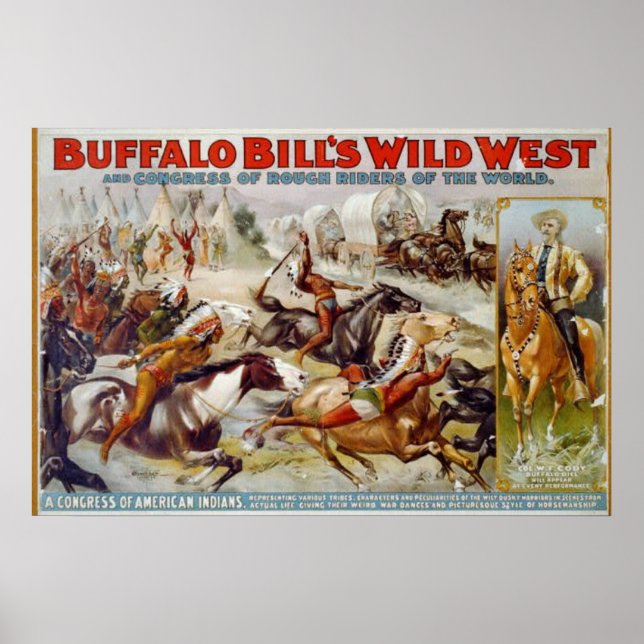 Pôster O Oeste Selvagem de Buffalo Bill (Frente)
