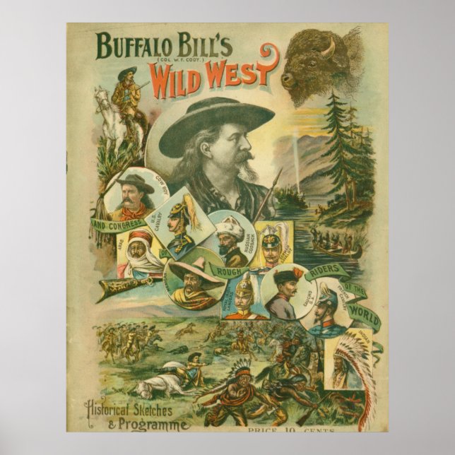 Poster O Oeste Selvagem de Buffalo Bill (Frente)
