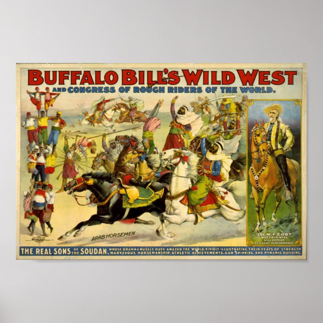Poster O Oeste Selvagem de Buffalo Bill (Frente)