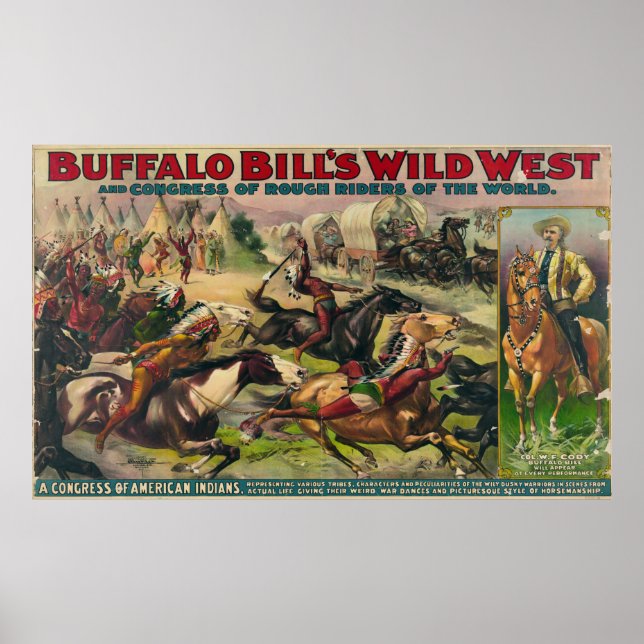 Pôster O Oeste Selvagem de Buffalo Bill [1899] (Frente)