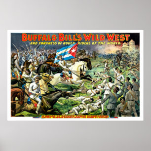 Poster O Oeste Selvagem de Buffalo Bill/Congresso de Cava