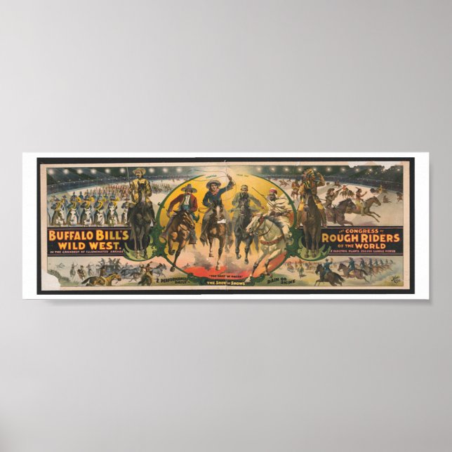 Poster O Oeste Selvagem de Buffalo Bill e os Cavaleiros R (Frente)