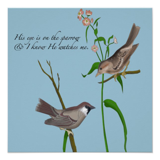 Pôster O olho dele está no Sparrow (Frente)