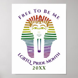 Poster O Orgulho LGBTQ Gay Rainbow Mês Livre Para Ser Eu
