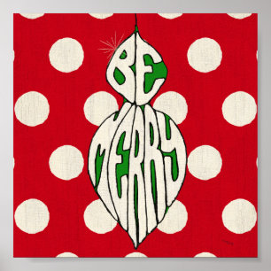 Poster O ornamento do feriado seja alegre