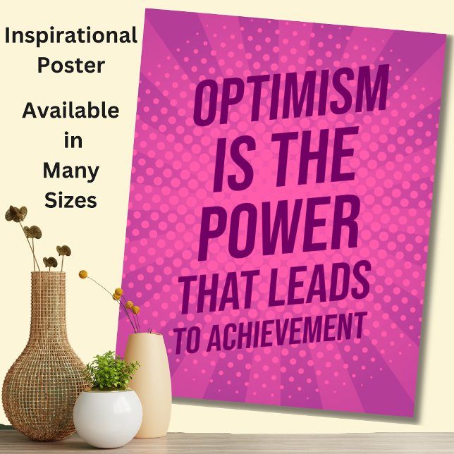 Poster O otimismo é o poder - inspiração motivacional (Criador carregado)