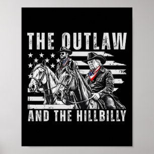 Poster O Outlaw E O Hillbilly Trump Jd Vance Us Fla