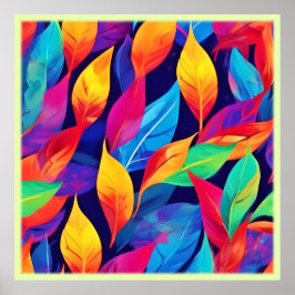 Poster O outono Vibrante deixa a arte Abstrato