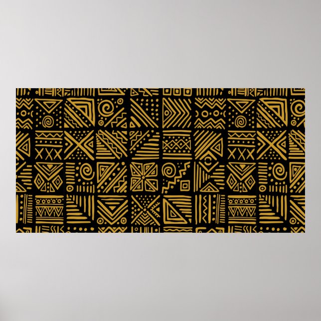 Poster O padrão contínuo do confronto africano é o padrão (Frente)