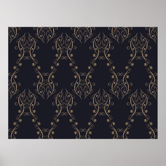 Poster O padrão perfeito da arte deco. Plano de fundo da  (Frente)