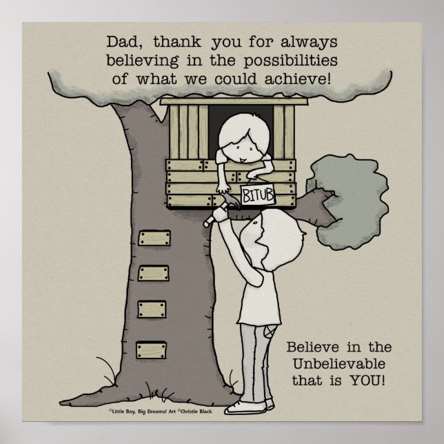 Poster O pai acredita nas possibilidades (Frente)