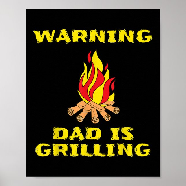Poster O pai É Engraçado Pelo Presente Para O Churrasco D (Frente)