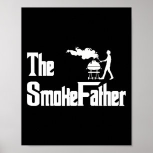 Poster O Pai Fumaça Grelhando Bbq Dia dos Pais 