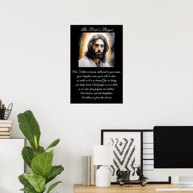 Poster O Pai Nosso Jesus Cristo (Escritório em casa)
