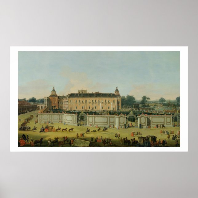 Poster O Palácio de Aranjuez, 1756 (óleo na canvas) (Frente)