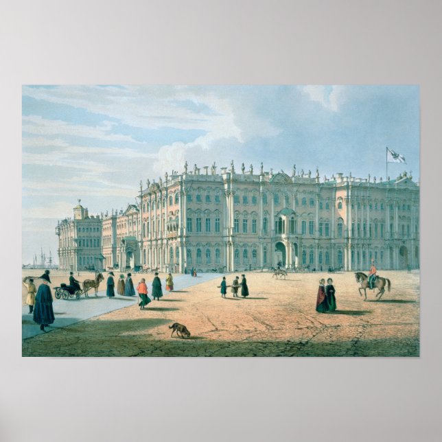 Pôster O Palácio de Inverno, visto pela Passagem do Palác (Frente)