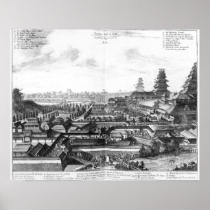 Pôster O palácio imperial em Ido, Japão