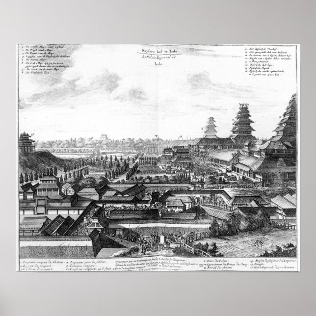 Pôster O Palácio Imperial em Ido, Japão (Frente)