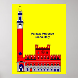 Poster O Palazzo Pubblico Inspiration - Siena, Itália